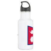 Vlag van Nepal Waterfles (Achterkant)