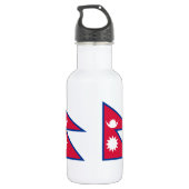 Vlag van Nepal Waterfles (Achterkant)
