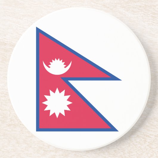 Vlag van Nepal Zandsteen Onderzetter (Voorkant)