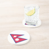 Vlag van Nepal Zandsteen Onderzetter (Zijkant)