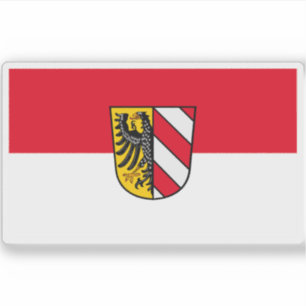 Vlag van Neurenberg (Nürnberg), Duitsland Sticker