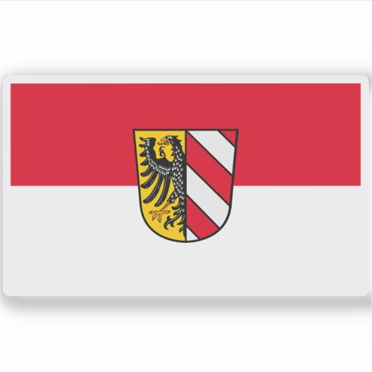 Vlag van Neurenberg (Nürnberg), Duitsland Sticker (Voorkant)