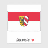 Vlag van Neurenberg (Nürnberg), Duitsland Sticker (Vel)