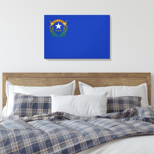 Vlag van Nevada Canvas Print (Insitu (Slaapkamer))