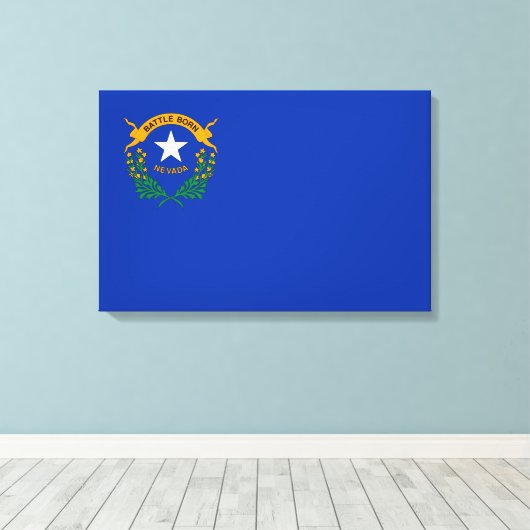 Vlag van Nevada Canvas Print (Insitu (Houten vloer))