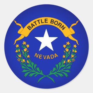 Vlag van Nevada (detail) Ronde Sticker