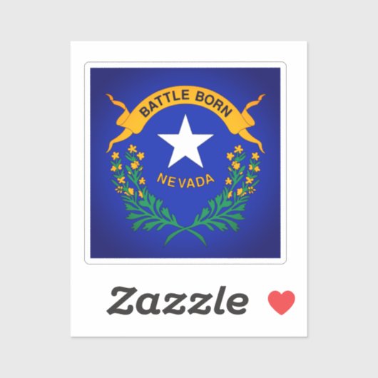 Vlag van Nevada (detail) Sticker (Vel)