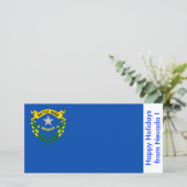 Vlag van Nevada, Prettige Feestdagen vanuit de Ver Feestdagenkaart (Staand voorkant)