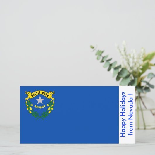 Vlag van Nevada, Prettige Feestdagen vanuit de Ver Feestdagenkaart (Staand voorkant)
