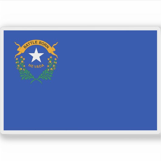 Vlag van Nevada Sticker (Voorkant)