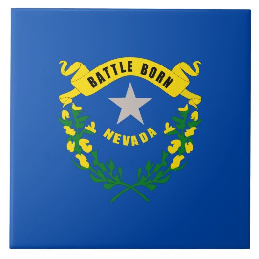 Vlag van Nevada Tegeltje (Voorkant)