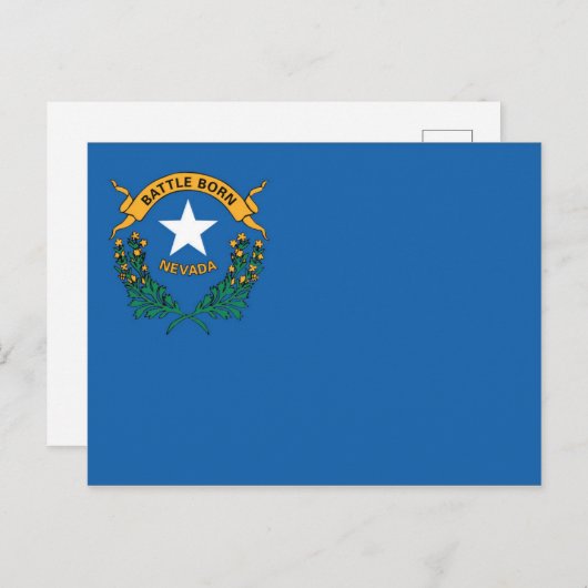 Vlag van Nevada, VS Briefkaart (Voorkant / Achterkant)