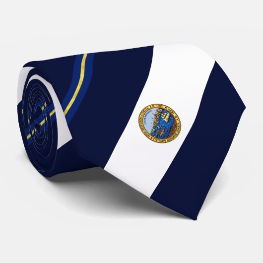 vlag van New Bedford (Massachusetts) Stropdas (Opgerold)