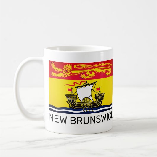 Vlag van New Brunswick, Canada Koffiemok (Links)