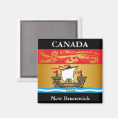 vlag van New Brunswick Magneet (Voorkant / Achterkant)