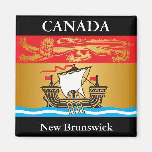 vlag van New Brunswick Magneet (Voorkant)