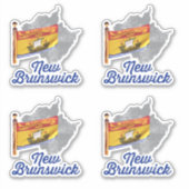 Vlag van New Brunswick Sticker (Voorkant)