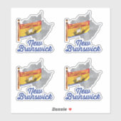 Vlag van New Brunswick Sticker (Vel)