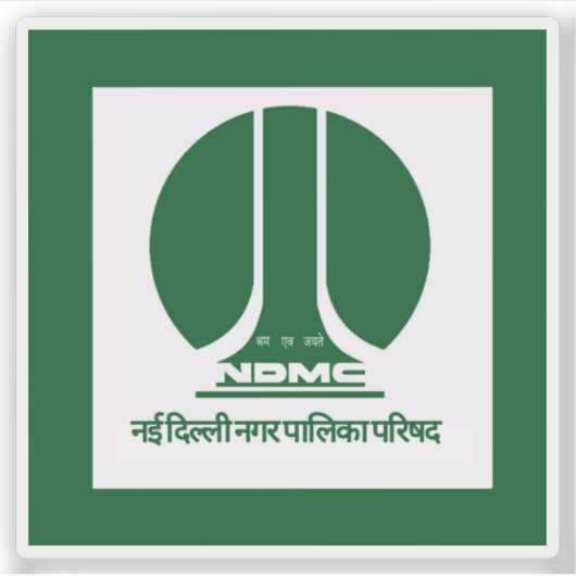 Vlag van New Delhi, India Sticker (Voorkant)