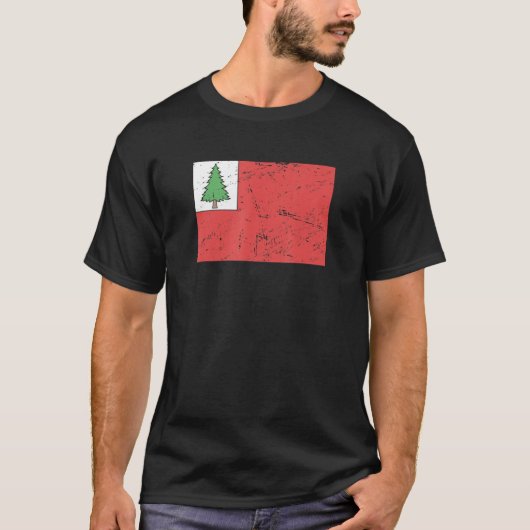 Vlag van New England 1776 Amerikaanse Revolutionai T-shirt (Voorkant)