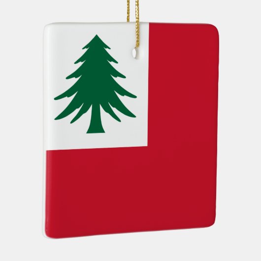 Vlag van New England (alleen pijnhout) Keramisch Ornament (Rechts)
