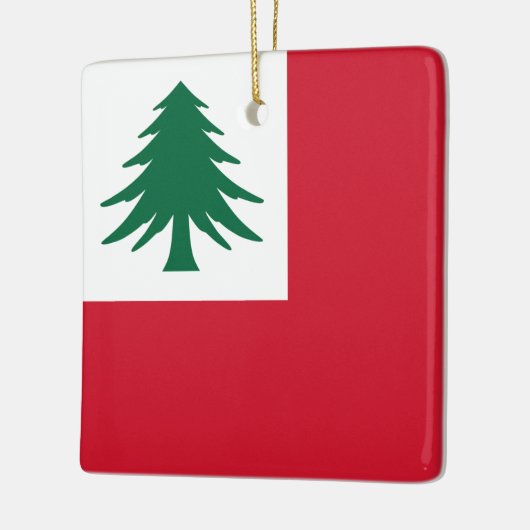 Vlag van New England (alleen pijnhout) Keramisch Ornament (Links)