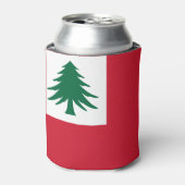 Vlag van New England (alleen pijnhout) - niet-offi Blikjeskoeler (Blikje Voorkant)