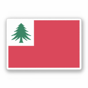Vlag van New England (alleen pijnhout) - niet-offi Sticker