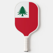 Vlag van New England (alleen pine) - onofficieel Pickleball Paddle (Achterkant)