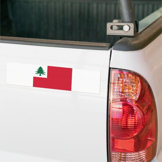 Vlag van New England Bumpersticker (Op Truck)