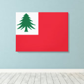 Vlag van New England Canvas Afdruk (Insitu (Houten vloer))