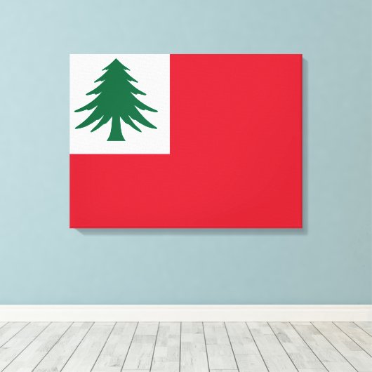 Vlag van New England Canvas Afdruk (Insitu (Houten vloer))