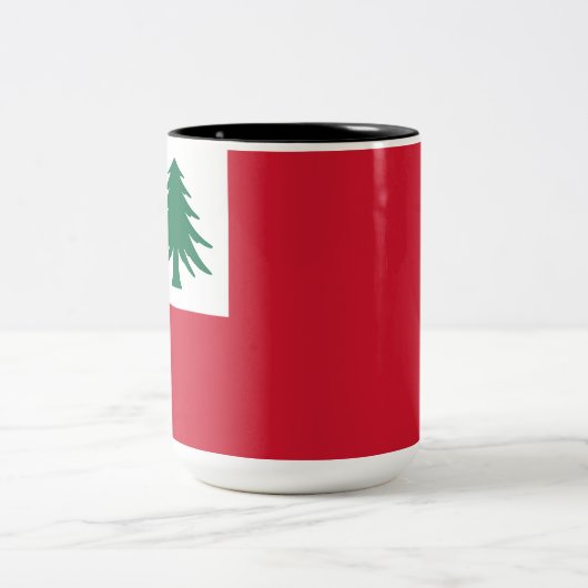 Vlag van New England Tweekleurige Koffiemok (Center)