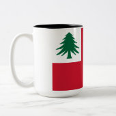 Vlag van New England Tweekleurige Koffiemok (Links)