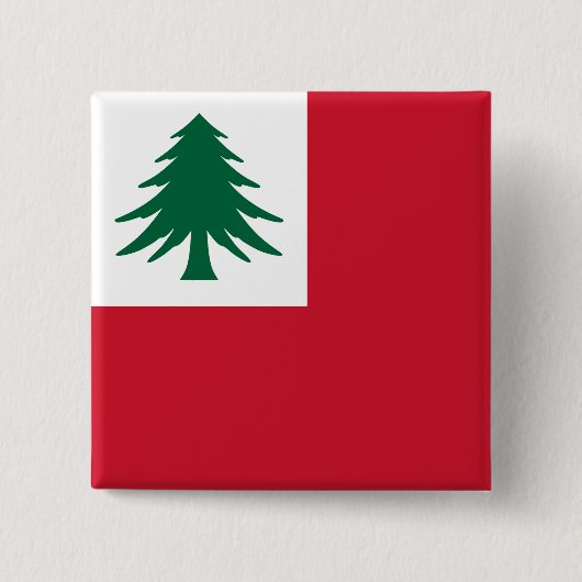 Vlag van New England Vierkante Button 5,1 Cm (Voorkant)