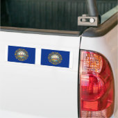 vlag van New Hampshire Bumpersticker (Op Truck)