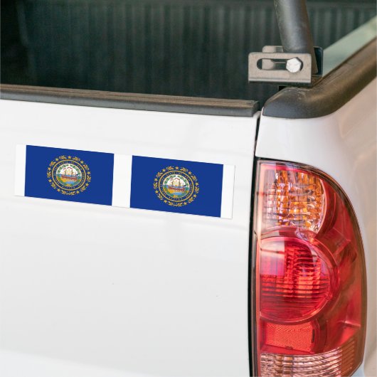 vlag van New Hampshire Bumpersticker (Op Truck)