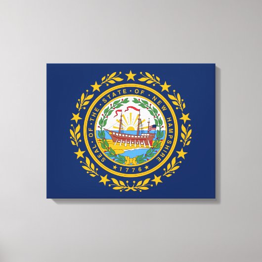 vlag van New Hampshire Canvas Afdruk (Voorkant)
