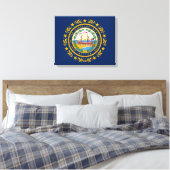 vlag van New Hampshire Canvas Afdruk (Insitu (Slaapkamer))