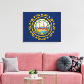 vlag van New Hampshire Canvas Afdruk (Insitu (Woonkamer))