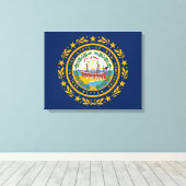 vlag van New Hampshire Canvas Afdruk (Insitu (Houten vloer))