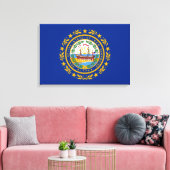 Vlag van New Hampshire Canvas Print (Insitu (Woonkamer))