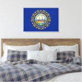 Vlag van New Hampshire Canvas Print (Insitu (Slaapkamer))