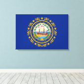 Vlag van New Hampshire Canvas Print (Insitu (Houten vloer))