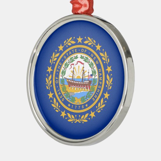 Vlag van New Hampshire Ceramic Ornament (Links)