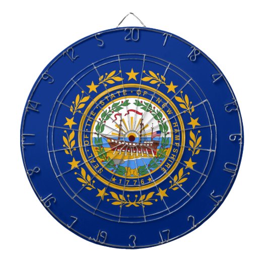Vlag van New Hampshire Dartbord (Voorkant)