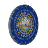 Vlag van New Hampshire Dartbord (Voorkant Links)