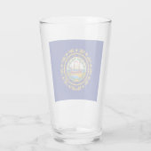vlag van New Hampshire Glas (Achterkant)