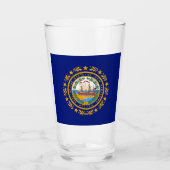 vlag van New Hampshire Glas (Voorkant)