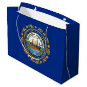 Vlag van New Hampshire Groot Cadeauzakje (Achterkant Gekanteld)